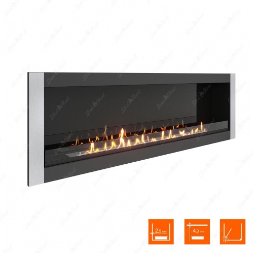 Биокамин SteelHeat ONE-V 1700 стекло + стемалит