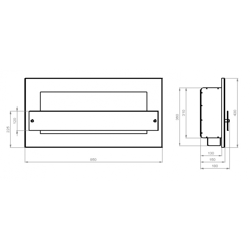 Биокамин Window II Glass grey по цене 32 900 руб.