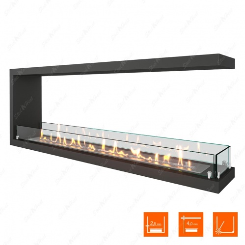 Биокамин торцевой SteelHeat Leader 1300