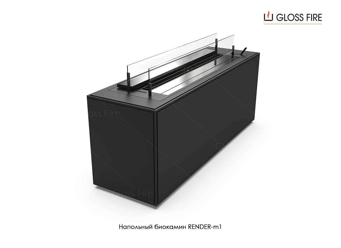 Напольный биокамин Биокамин Gloss Fire Render-m1 по цене 72 200 руб.