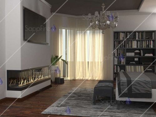 Встраиваемый торцевой очаг 600 SappFire