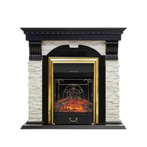 Dublin арочный сланец белый (темный дуб)+Majestic FX Brass