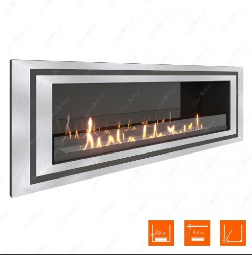 Биокамин SteelHeat GRAND-D 1500 XL стекло + стемалит