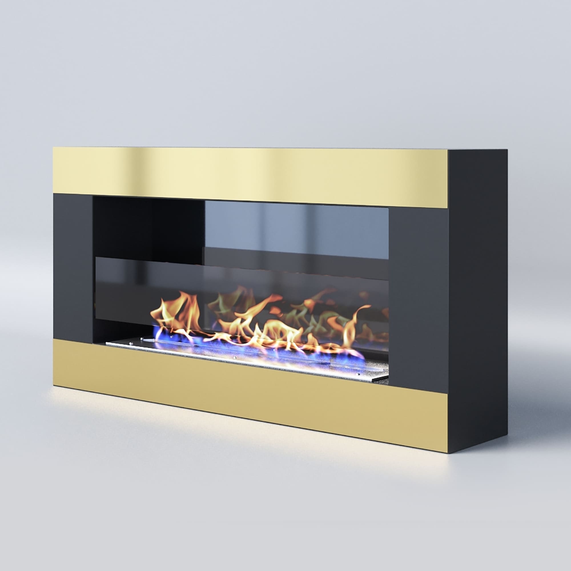 Биокамин "Русский огонь" Голд 800N настенный с защитным и декоративным стеклом по цене 32 040 руб.