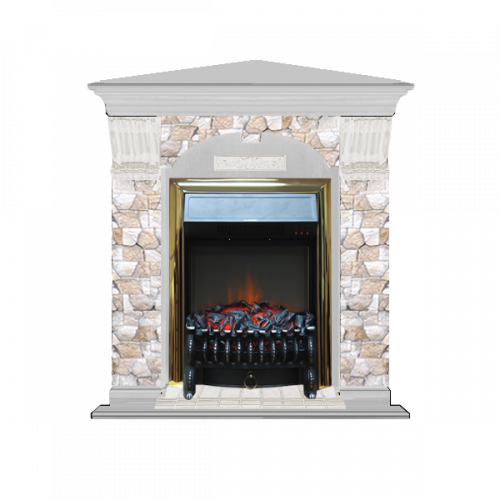 Арочный Арбат угловой (беленый дуб)+Fobos Brass