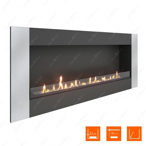 Биокамин SteelHeat GRAND-V 1500 XL стекло