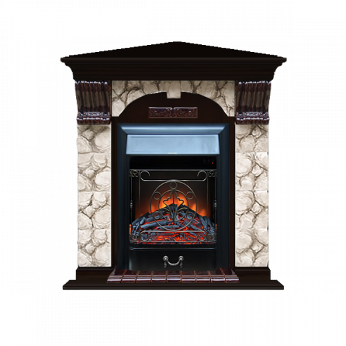 Арочный Карелия угловой (венге)+Majestic Black