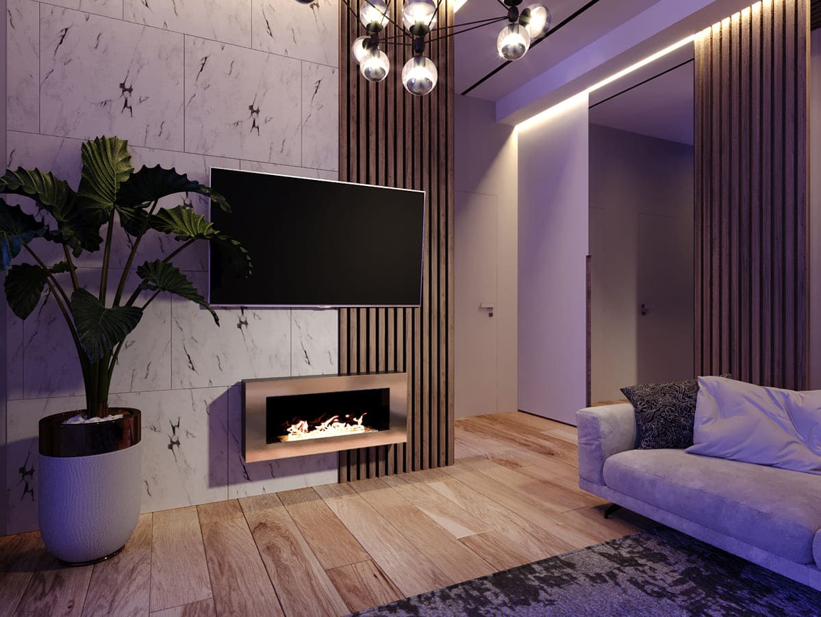 Биокамин "Русский огонь" Барокко 900N настенный с защитным стеклом по цене 42 250 руб.