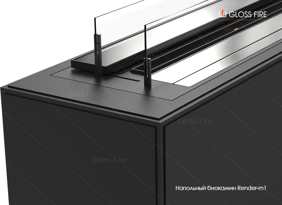 Напольный биокамин Биокамин Gloss Fire Render-m1 по цене 72 200 руб.