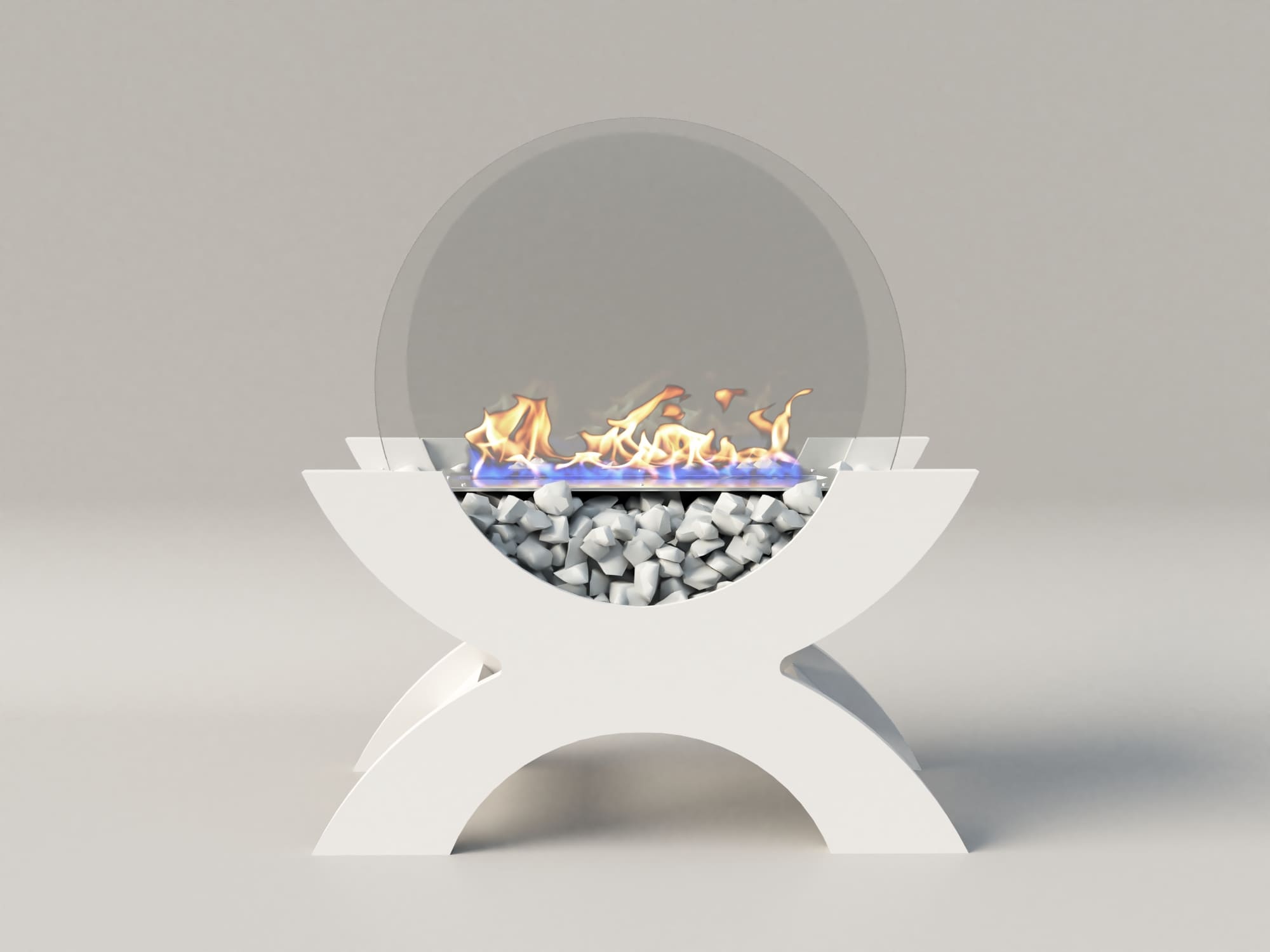 Биокамин "Русский огонь" Император белый по цене 21 800 руб.