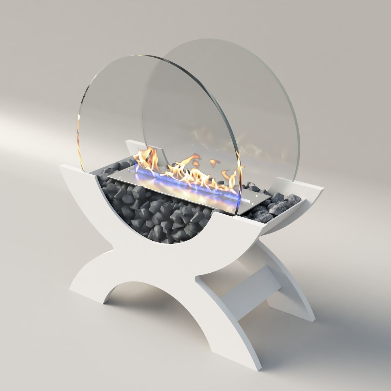 Биокамин "Русский огонь" Император белый по цене 21 800 руб.