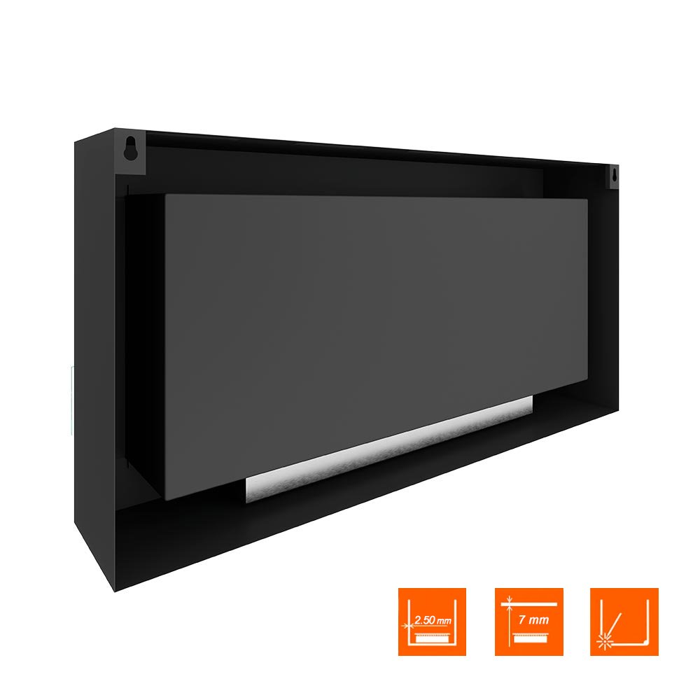 Биокамин SteelHeat WALL ONE 1100 черный, стемалит по цене 46 620 руб.