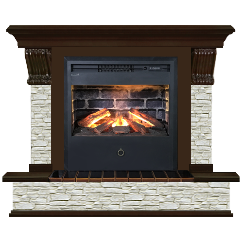 Панорама грот однотонный (темный дуб)+Samba 3D