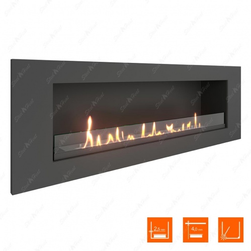 Биокамин SteelHeat LONG 1200 XL стекло
