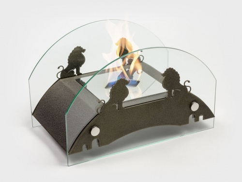 Настольный биокамин Lux Fire "Царский мост" M Бронза