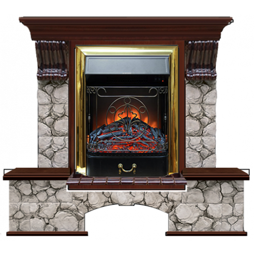 Бостон К Карелия (красное дерево)+Majestic Brass