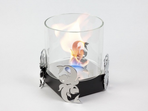 Настольный биокамин Lux Fire Зодиак "Рыбы" Чёрный