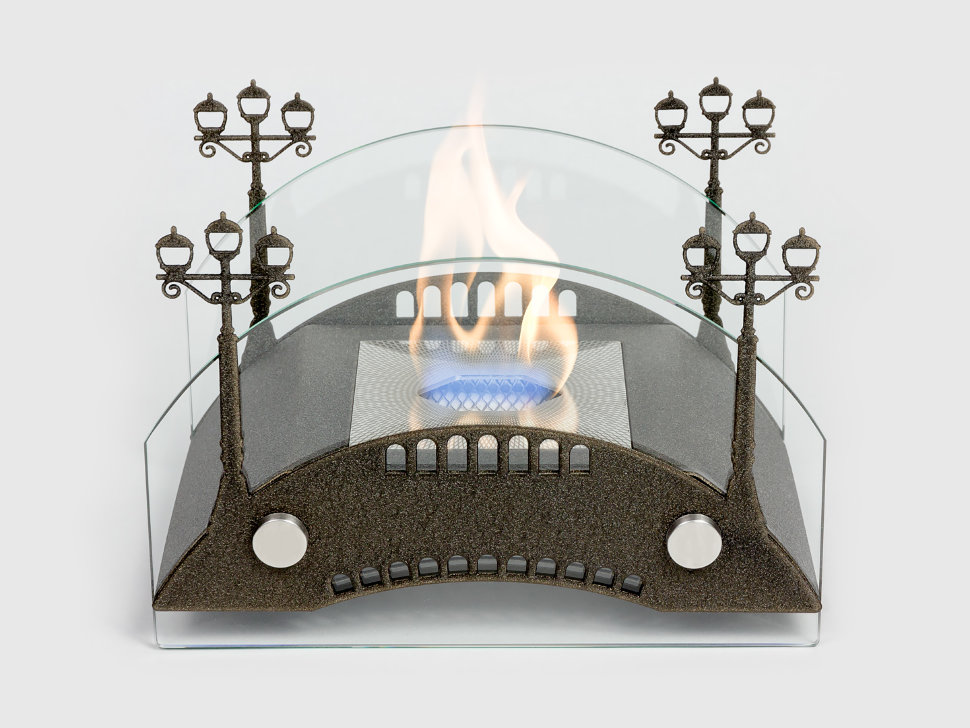 Настольный биокамин Lux Fire "Пушкинский мост" S Бронза по цене 13 320 руб.
