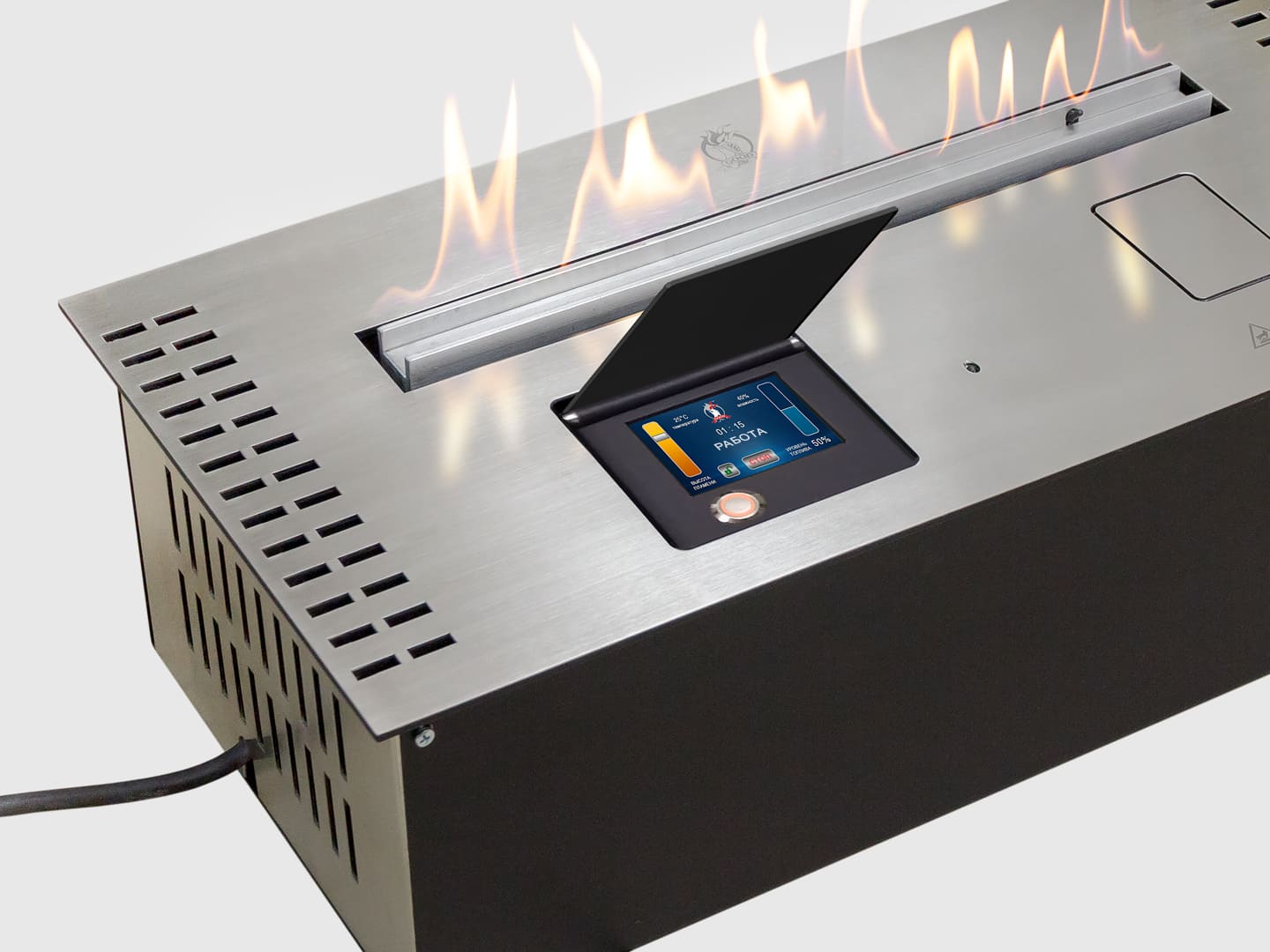 Автоматический биокамин Lux Fire Smart Flame 1100 RC INOX по цене 396 550 руб.
