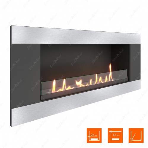 Биокамин SteelHeat LONG-H 900 XL стекло