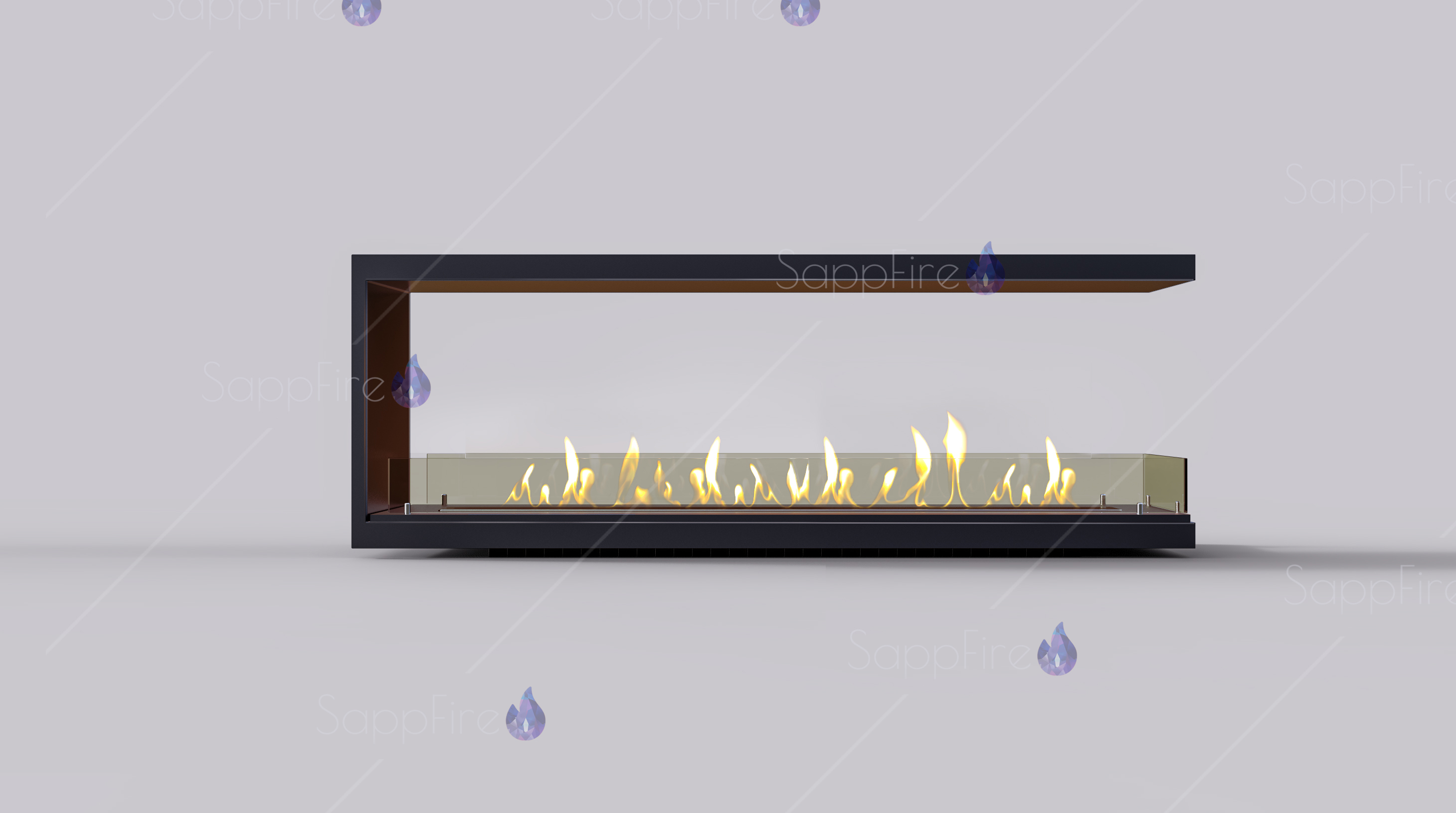 Встраиваемый торцевой сквозной очаг 800 SappFire по цене 42 900 руб.
