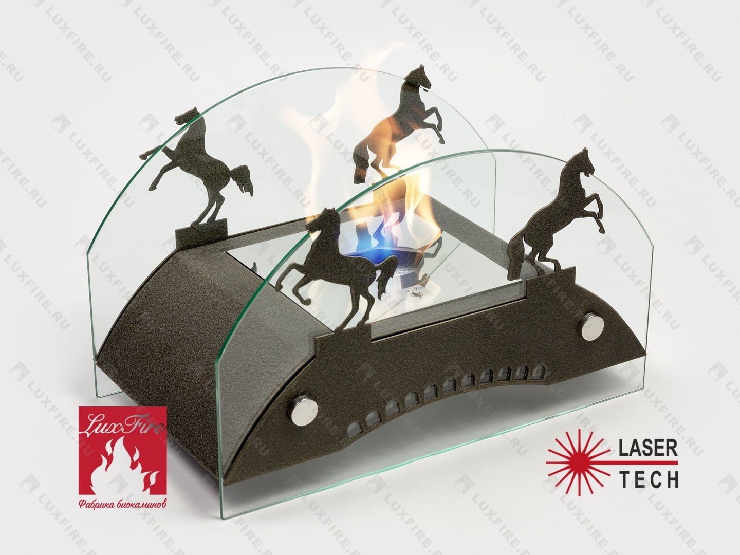 Настольный биокамин Lux Fire "Графский мост" М (бронза)