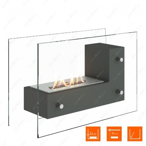 Биокамин напольный SteelHeat TETRISE 500 серый