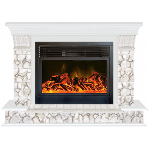 Панорама Карелия 28 (белый)+Newflame