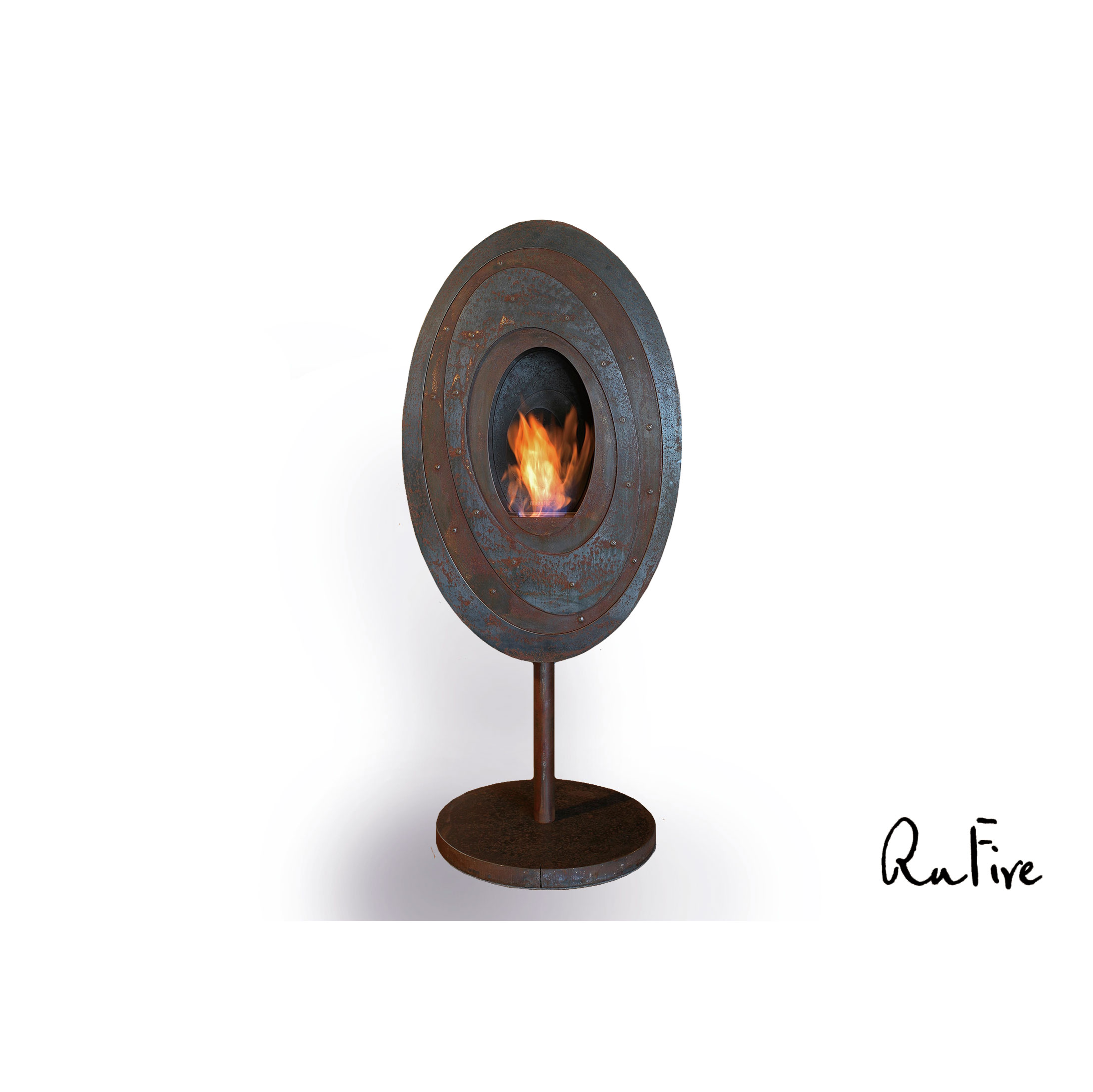 Биокамин RuFire SteamPunk floor oval по цене 142 000 руб.