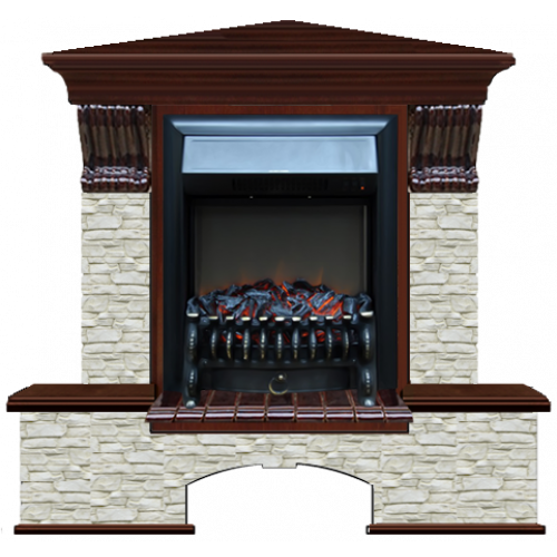 Бостон К Грот однотонный угловой (красное дерево)+Fobos Black