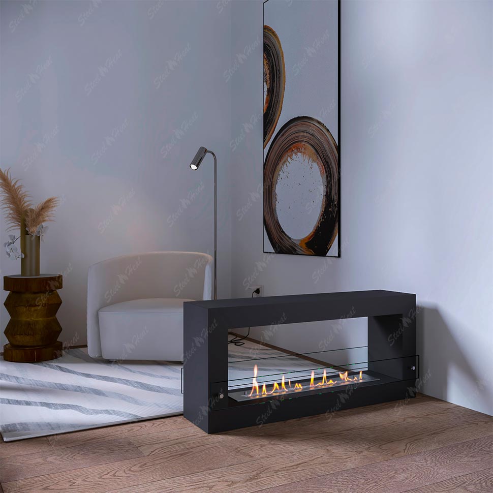 Биокамин напольный SteelHeat FRAME ONE 1000 стемалит по цене 55 650 руб.