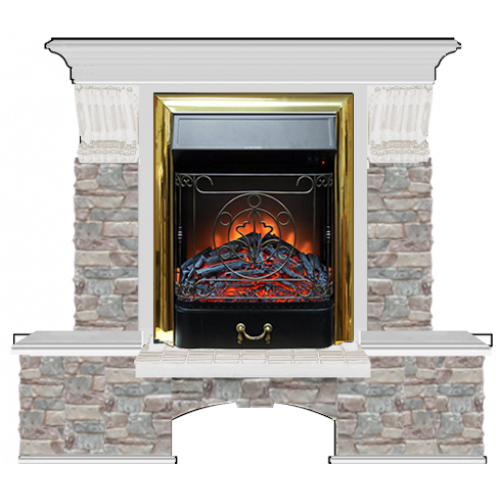 Бостон К Грот цветной (беленый дуб)+Majestic Brass