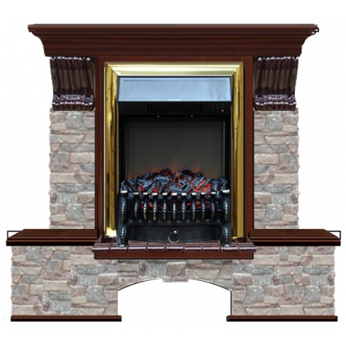 Бостон К Грот цветной (красное дерево)+Fobos Brass