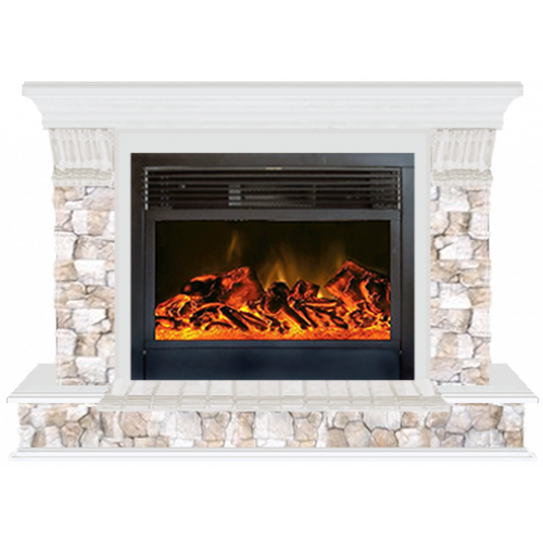 Панорама Арбат 28 (белый)+Newflame