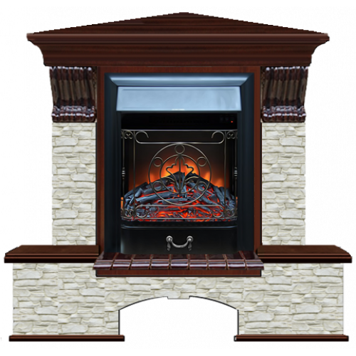 Бостон К Грот однотонный угловой (красное дерево)+Majestic Black