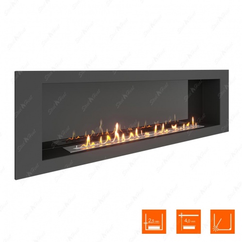 Биокамин SteelHeat LONG 1800 стемалит