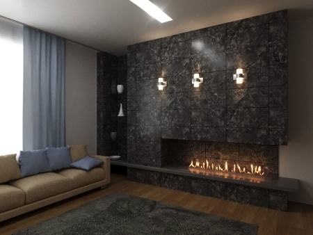 Автоматический биокамин Lux Fire Smart Flame 1700 RC Black по цене 541 530 руб.