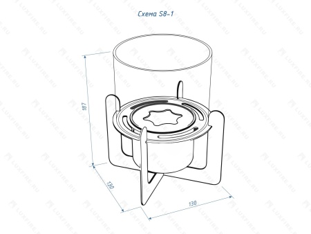 Настольный биокамин Lux Fire "Омега" (белый) по цене 9 196 руб.