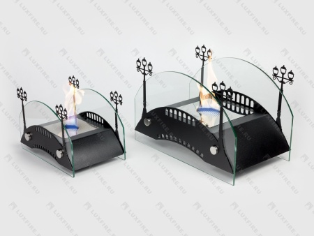 Настольный биокамин Lux Fire "Пушкинский мост" М (черный) по цене 19 602 руб.